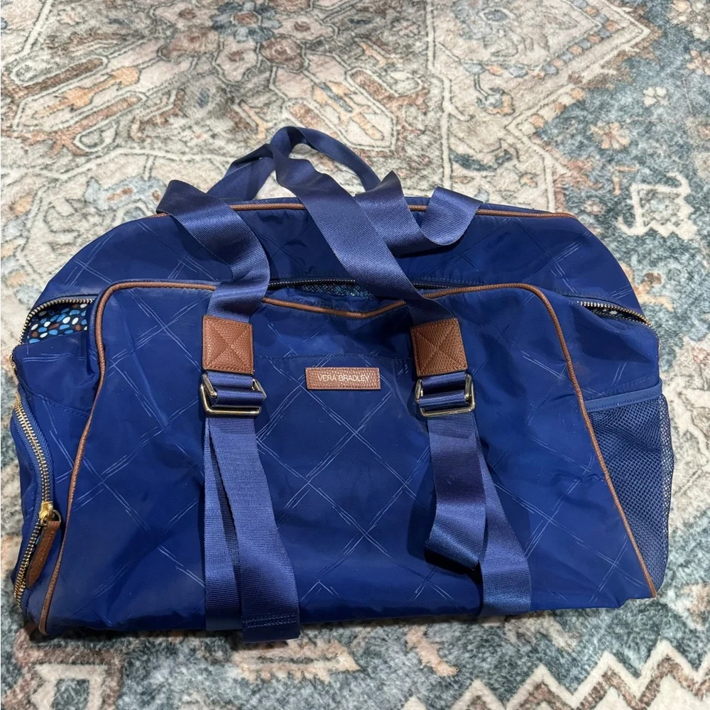 vera bradley preppy poly yoga sport bag - blue - Picture 1 of 10